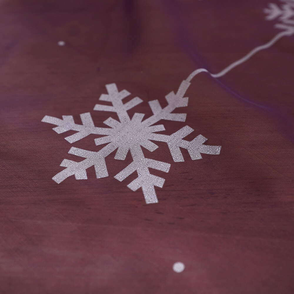 TK1 Luxury Christmas snowflakes Curtains Kitchen Window Living Room Panel Jacquard Fabrics Door Wedding Decoration