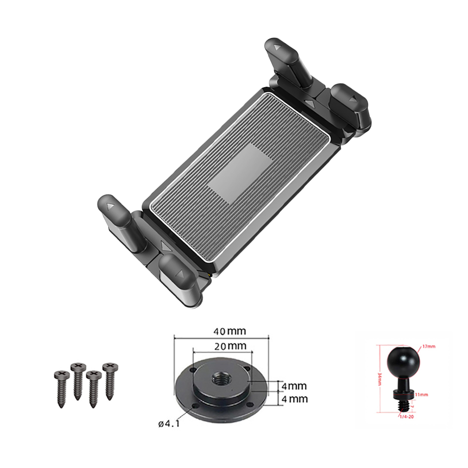 Tablet Wall Mount, 360° Rotation Tablet Holder Stand, Sturdy Base, Kitchen Wall Mount Compatible with iPad/iPhone/All 4.7-15 In: Default Title