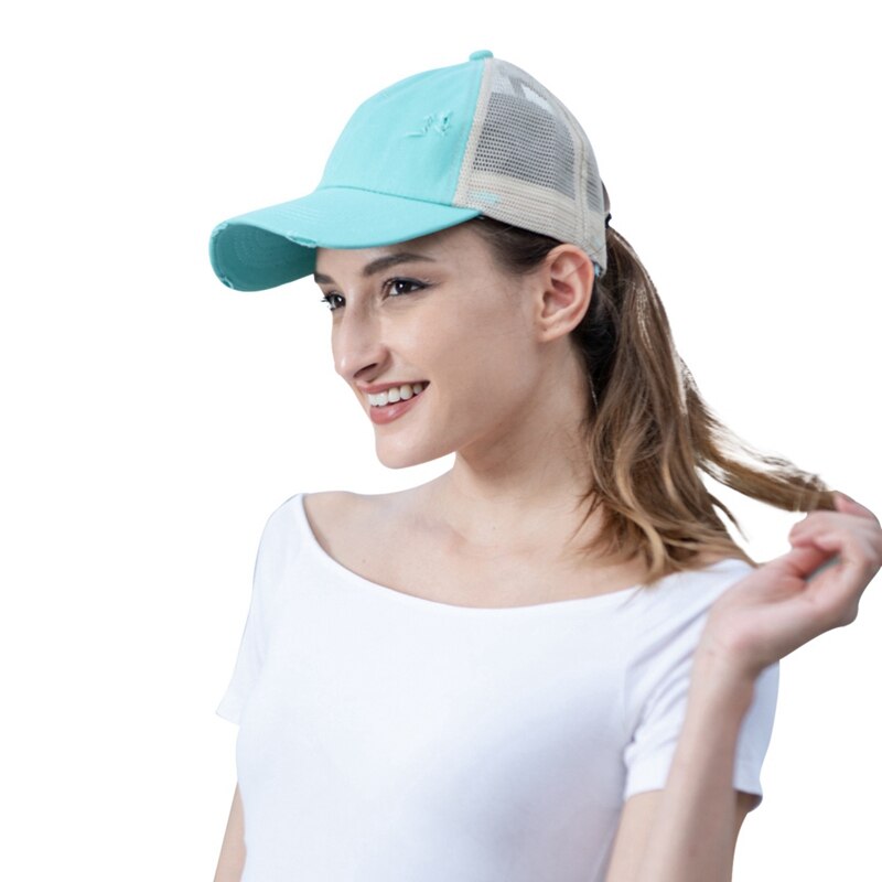 Gorra de béisbol de cola de caballo entrecruzado de secado rápido gorra de Golf y deportes al aire libre sombrero sombrilla de malla transpirable mujeres hombres gorra de sol