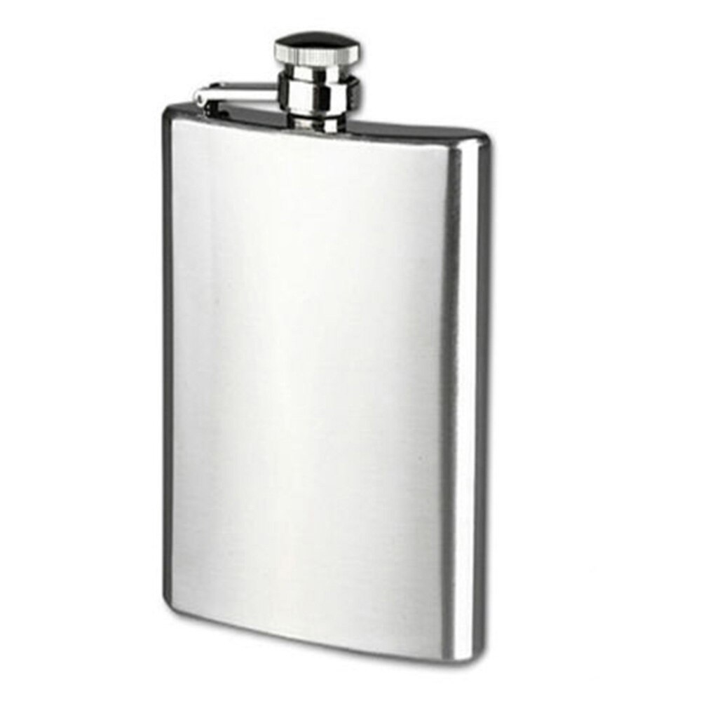 Rvs Heupfles Draagbare Pocket Heupfles Trechter Cups Set Outdoor Pocket Alcohol Whiskey Liquor Schroefdop: Bruin