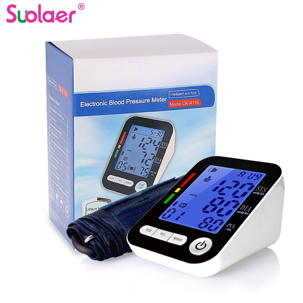 Usb Opladen Elektronische Bloeddrukmeter Pulse Meting Tool Draagbare Lcd Digitale Bovenarm Bloeddrukmeter Tonometer