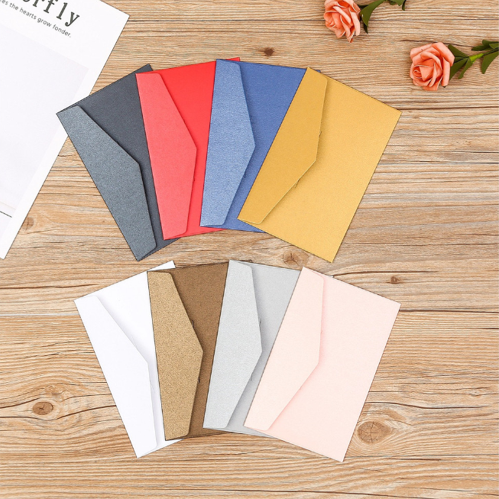 10pcs Candy Colors Envelope 11*17.6cm Postcard Wedding Invitation Card Paper Bag Wages Letter Paper Cover Office Stationery