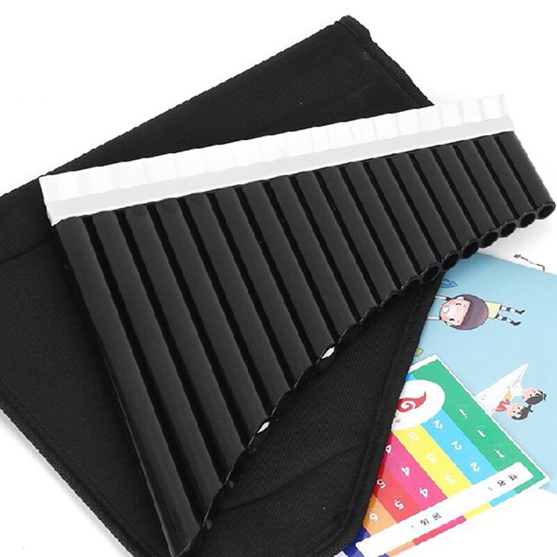 18 Pipes Eco-Friendly Resin C Tone Pan Flute for Beginner, Easy Learning for Woodwind Musical Instruments Lovers
