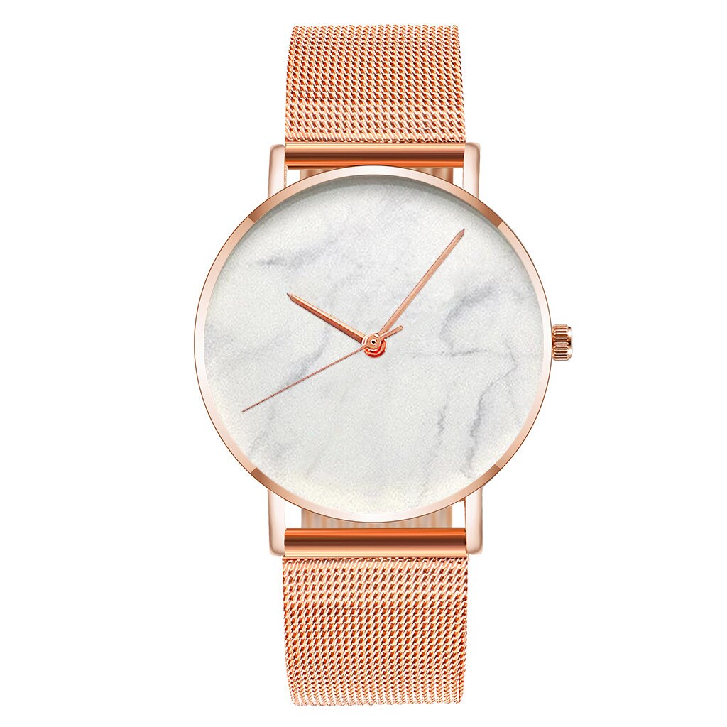 Femmes montre Simple Vintage petit cadran montre de luxe montres à Quartz montre en acier inoxydable cadran décontracté Bracele montres Reloj Mujer: B