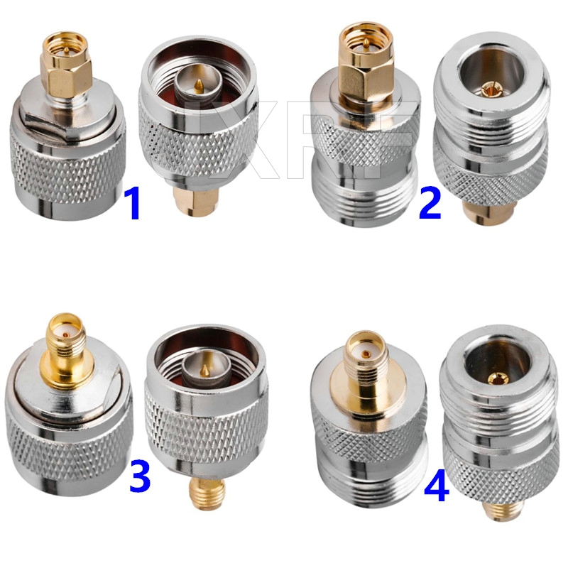 JXRF SMA BNC UHF To SMA SMB MCX MMCX BNC TNC UHF N F Type SO239 PL259 RF Coaxial coax Adapter Connector combination 4 piece: WHITE