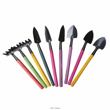 1 x Rake+2 x Shovel Mini Garden Gardening Plant Tools Set with Wooden Handle Shovel Spade Rake