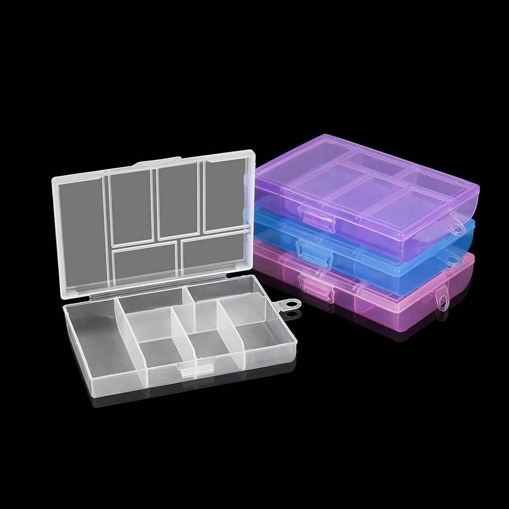 6 Slot Joyero Organizador (Verstelbare) Plastic Sieraden Doos Opslag Case Craft Sieraden Organizer Container Voor Sieraden Maken
