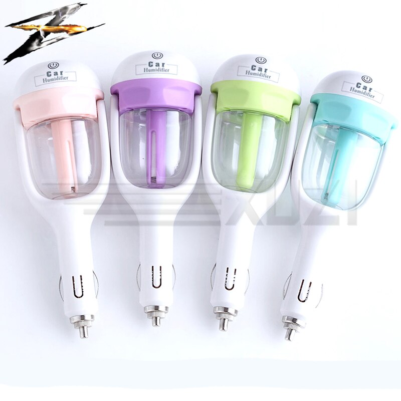 Bilfukter luftrenser luftfrisker 50 ml eterisk olje aromaterapi diffusor  dc 12 v bærbar auto tåke tåke 5 farger