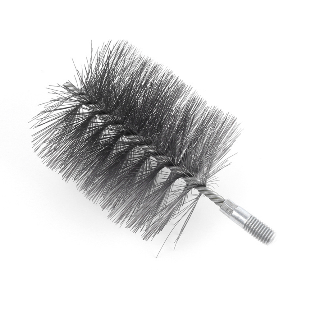 Brosses de nettoyage de cheminée de 4 pouces, fil d'acier rond, tuyau de conduit de cheminée, rouille, brosses de tuyaux industrielles, outils de brosse de nettoyage domestique