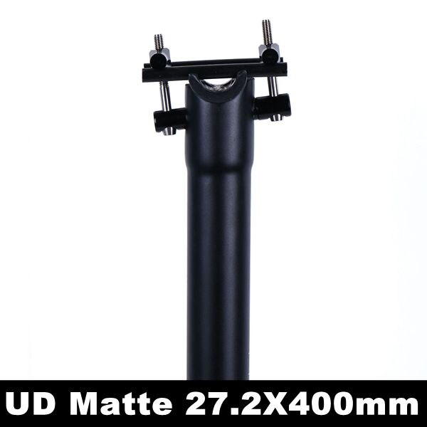 Ulterlight titanium schroef mat zwarte carbon zadelpen mtb/racefiets zadelpen 27.2/30.8/31.6mm 300/350/400mm: Ud mat 27.2 x 400mm