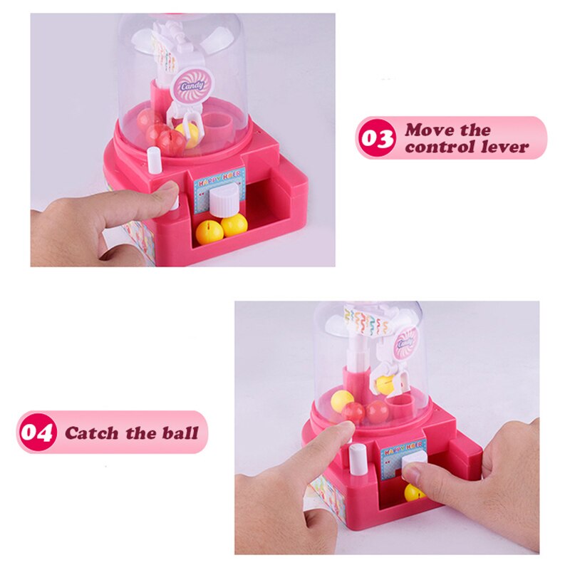Mini kids ball candy grabber legetøj til børn fest indendørs bordspil klo fingerfanger kran automat arkade maskine