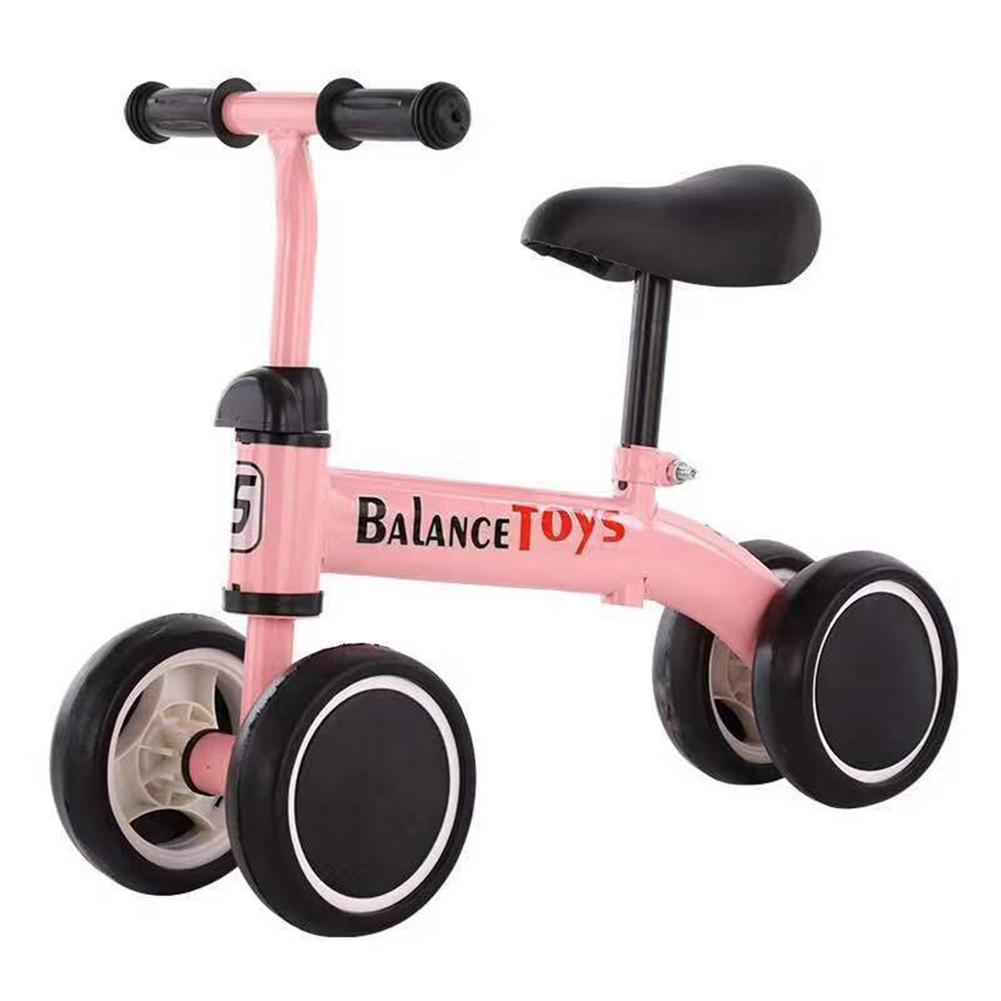 2-8 Jaar Oude Baby Balans Fiets Vier Wiel Geen Pedaal Schuiven Walker Antislip Wiel Baby Peuter bike Beste Cadeau Voor Kinderen: Pink