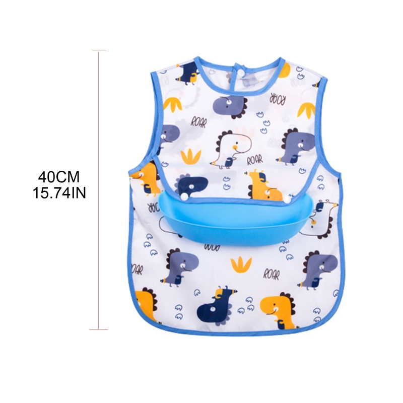 XXFE impermeabile Baby Cartoon stampato bavaglino bambini senza maniche pittura grembiule neonato grembiule Burp panno Saliva asciugamano