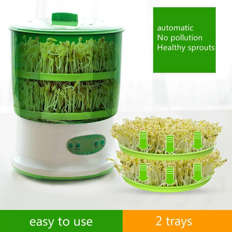 Termostato inteligente para crecimiento de semillero, cubo automático para crecimiento de brotes, máquina de cultivo para el hogar, doble cubierta grande