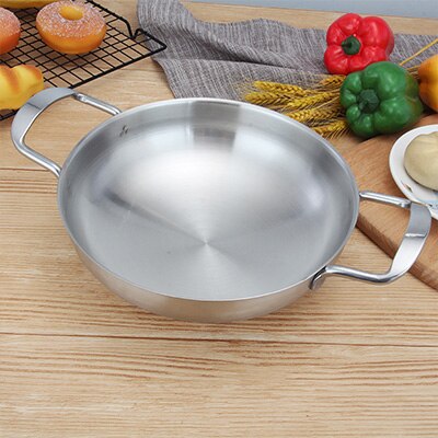 Sartén clásica de acero inoxidable para Mini Chef, utensilios de cocina, 18cm diámetro interior/20cm/22cm: Gris claro / 20CM