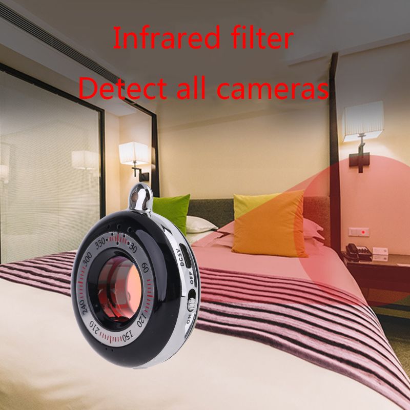 K100 Draagbare Reizen Camera Detector Anti-spy Verborgen Camera Lens Finder Alarm E65A