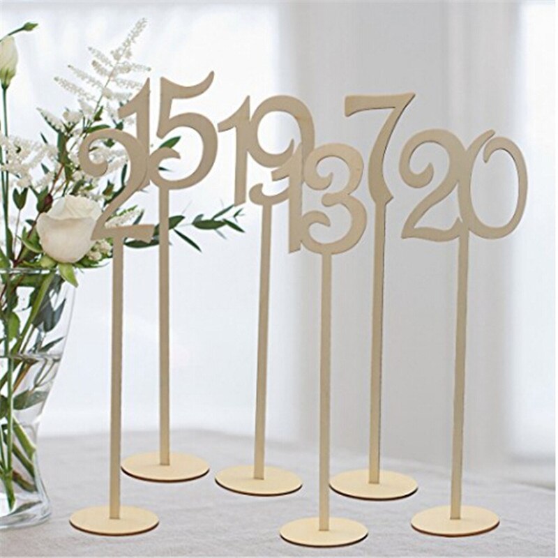 1-20 Nummers Houten Borden Bruiloft Tafel Nummer Houten Tafel Nummers Rustieke Bruiloft Engagement Seat Nummers Teken Decor