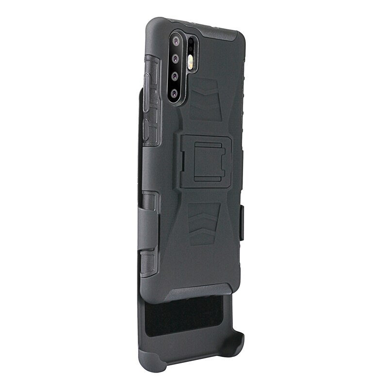 Heavy Duty Shockproof Riemclip Armor Case Voor Huawei P30 P20 Pro Lite Kickstand Cover Holster