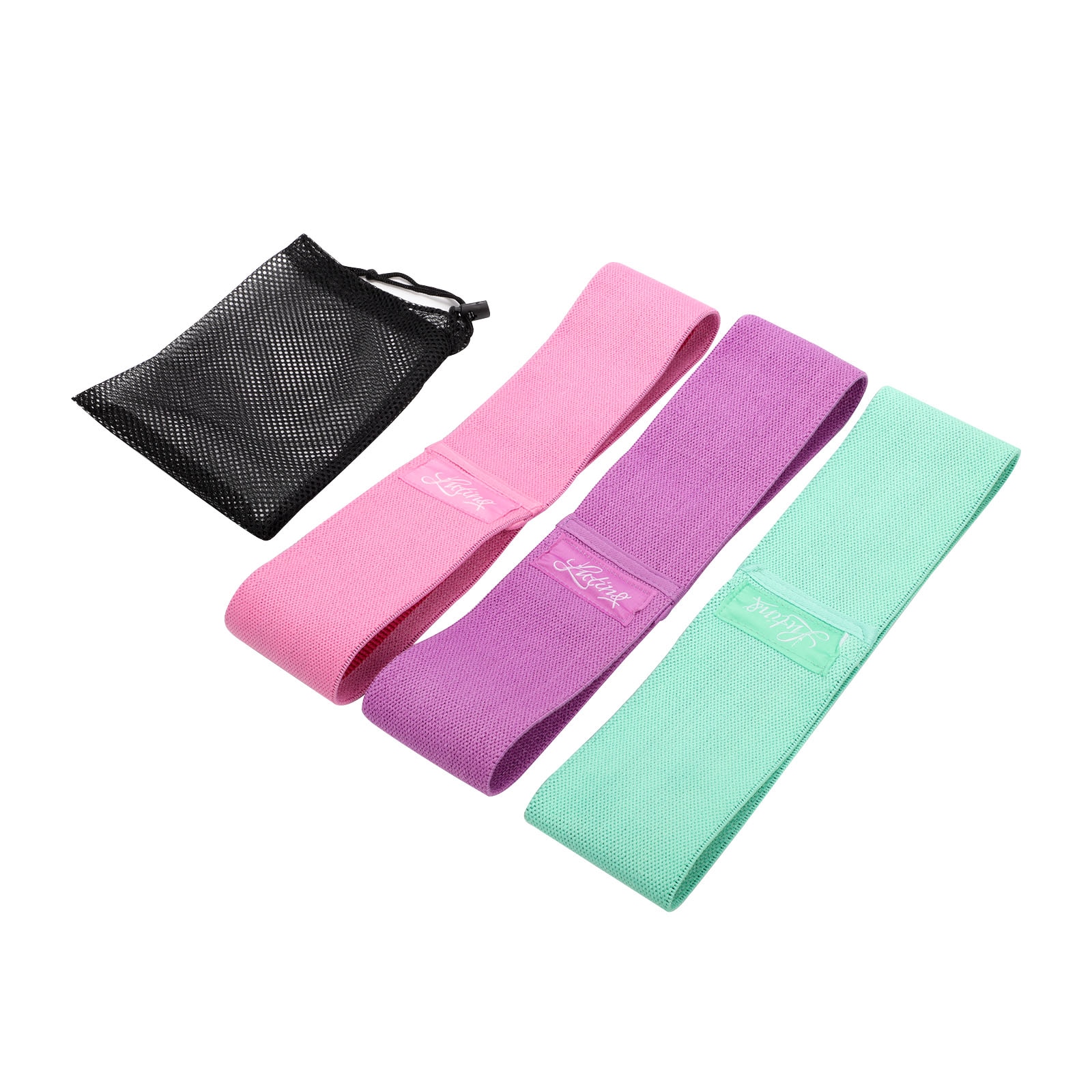 Squat Resistance Bands Polyester Cotton & Latex Silk Hip Training 60/90/120lbs 3Colors Fabric Stretch Bands