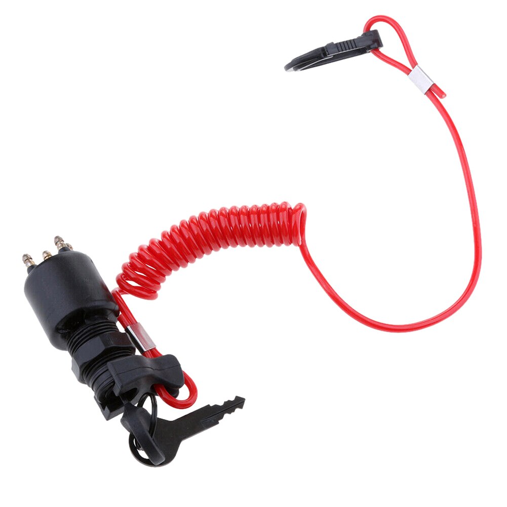 Kit d'assemblage de sangle de sécurité pour interrupteur à clé d'allumage de bateau en métal pour moteur hors-bord OMC BRP Evinrude Johnson 5005801 175974