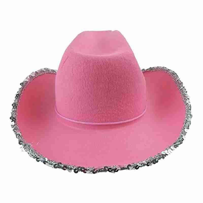 Roze Cowboy Hoed Westerse Stijl Tiara Cowgirl Hoed Voor Vrouwen Meisje Roze Tiara Cowgirl Hoed Cowboy Cap Kostuum Party hoed