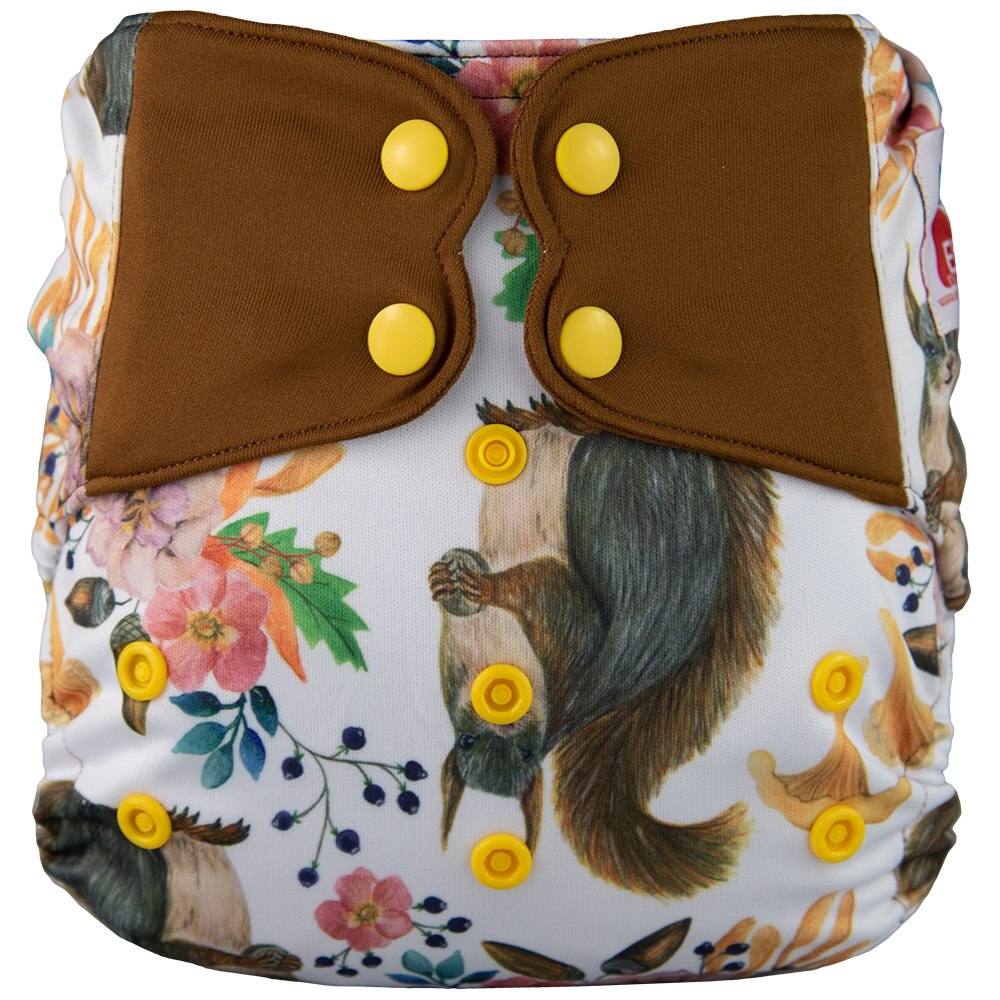 Snäppblöjskydd - vattentätt tvättbar återanvändbar 3-15kg bambu mikrofiberinsatser tyg babyblöja pojke flicka barn