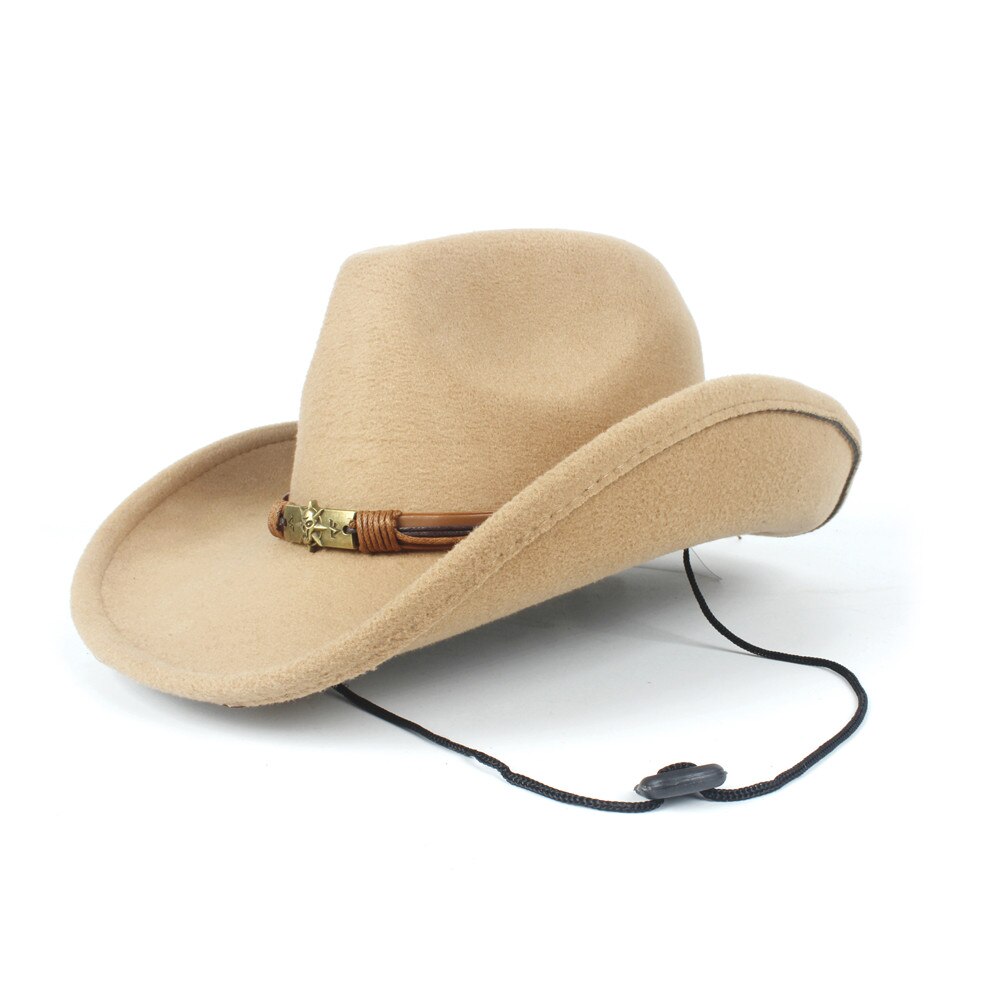 Lumoava naiset miehet villa ontto western cowboy hattu roll-up lieri herrasmies outblack sombrero hombre jazz cap tuuliköysi: Khaki