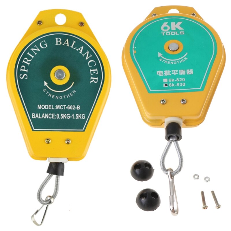 Hållbar infällbar fjäderbalansering ståltråd mätverktyg krokhållare hängande 3-5kg monteringslinje fixturer