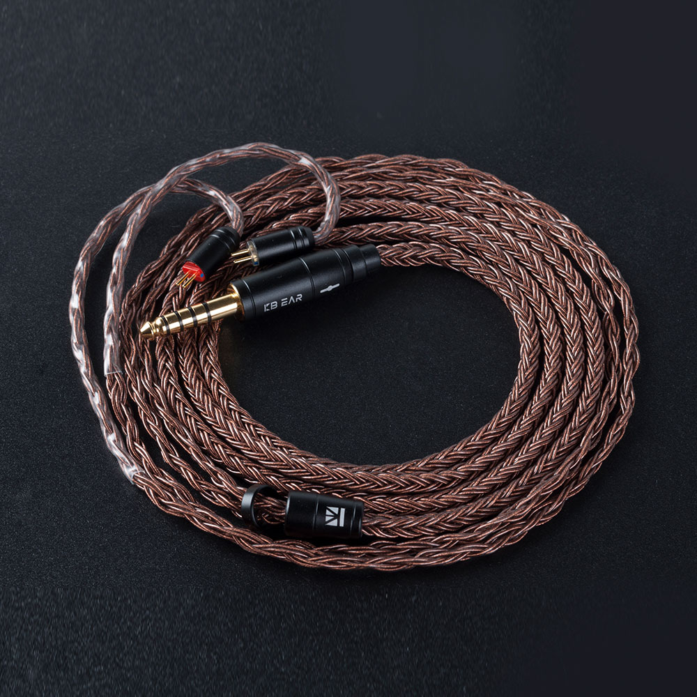 KBEAR 16 Core Pure Copper Earphone Cable 2PIN/MMCX/QDC Earbuds Connector Use For KZ EDX ZSN PRO BLON BL-03 KBEAR KS1 Headphone