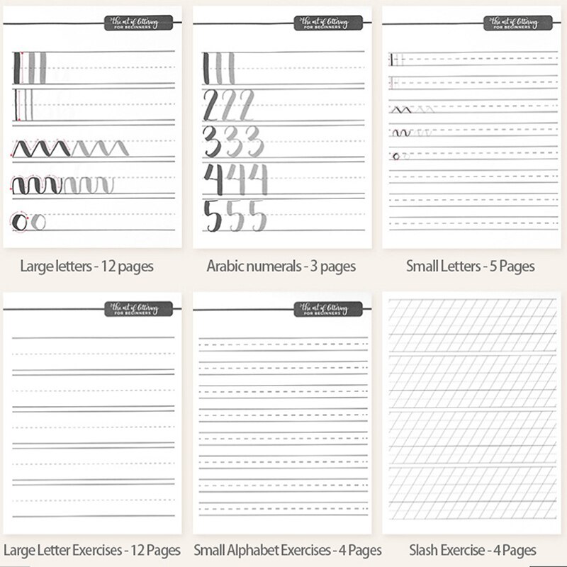 Artistic English Copybook Circular Font ExerciseBook Italic Copybook Calligraphy