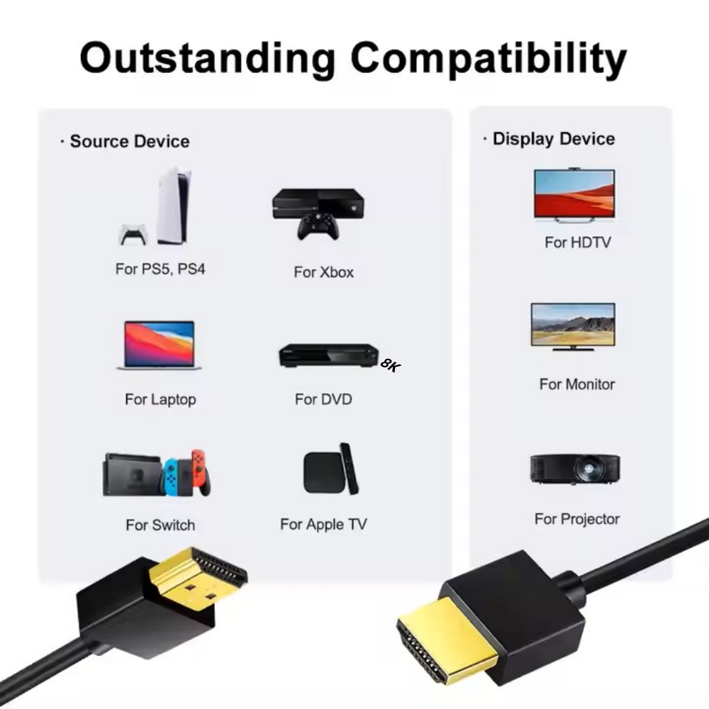 8K HDMI 2.1 glasvezelkabel, 8K 60Hz, 4K 120Hz HDMI naar HDMI actieve glasvezelkabel 48Gbps 5m 10m 15m 20m 30m voor TV RTX 4070/4090