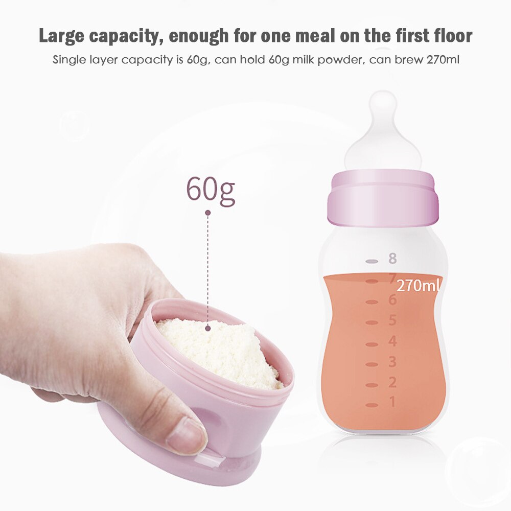 3 / 4 schichten Milchpulver Kasten Tragbare Baby Lebensmittel Lagerung Kasten Ätherisches Getreide Karikatur Kleinkind tapsen Snacks Container