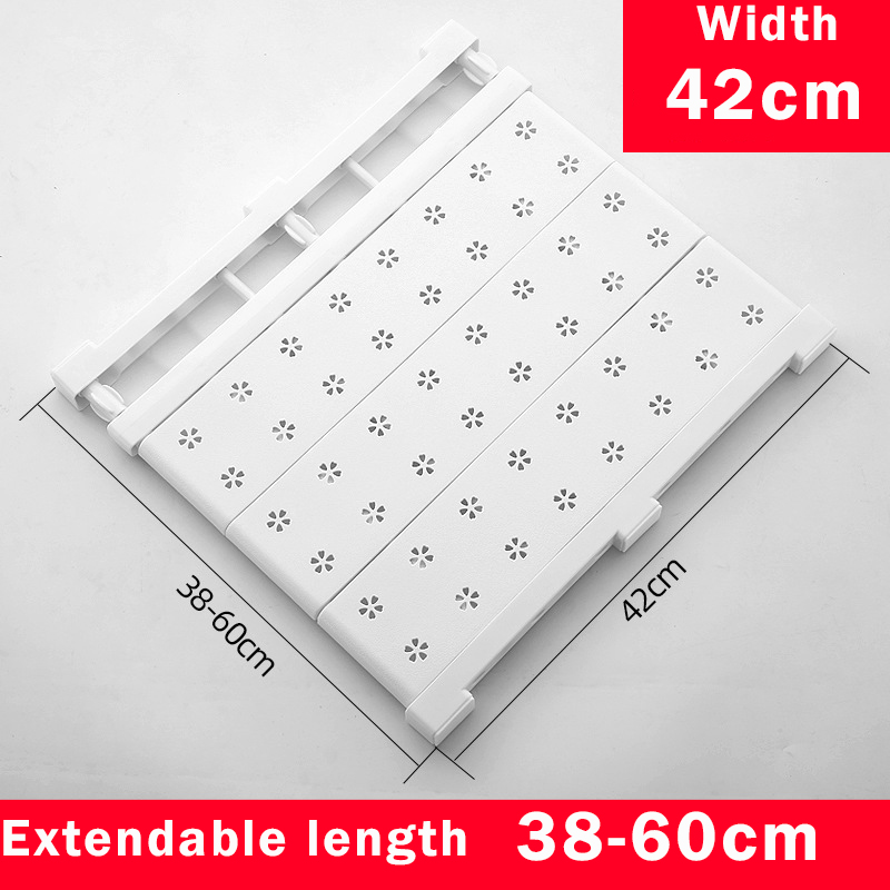 Adjustable Closet Organizer Storage Shelf Wall Mounted Kitchen Rack Space Saving Wardrobe Decorative Shelves Cabinet Holder: Rose Gold