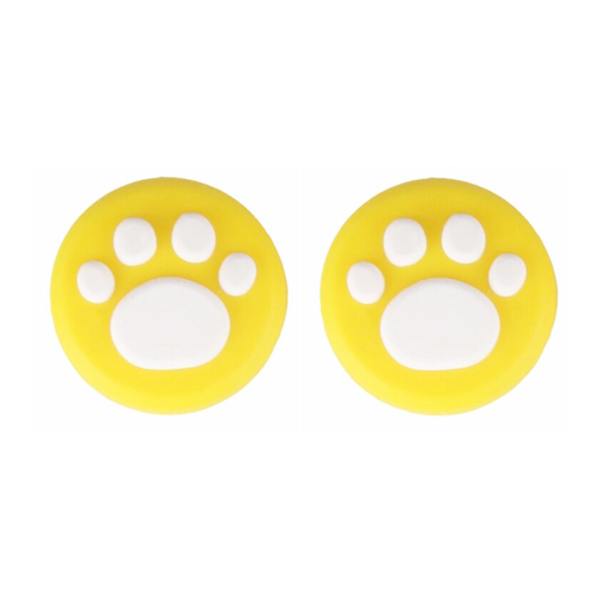YuXi 2 sztuk słodki kociak Paw silikonowe nakładki na przyciski pokrywa dla przełącznik do nintendo NS Lite Joy Con JoyCon gałka analogowa Grip Joystick czapki: No.51