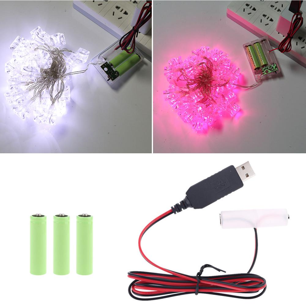 Eliminador de batería LR6 AA, Cable de fuente de alimentación USB, reemplazo de 1-4 piezas, batería AA de 1,5 V para Radio, reloj eléctrico de juguete, tira de luz LED