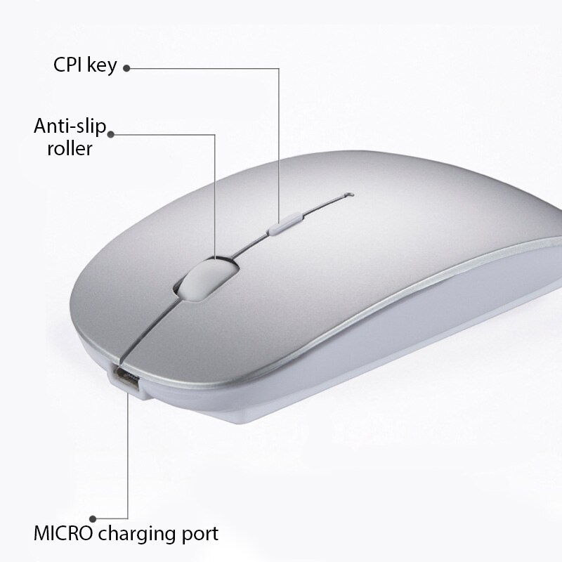 Wireless Mouse for Macbook Notebook Silent Mouse Wireless Charging Mouse for Laptop Computer iPad Tablet MatePad Matebook