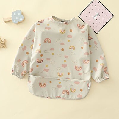 Waterdichte Baby Slabbetjes Baby Burp Cartoon Doeken Kant Lange Mouw Voeden Kinderen Tekening Kleding Prinses Rok Baby Spullen: 500025