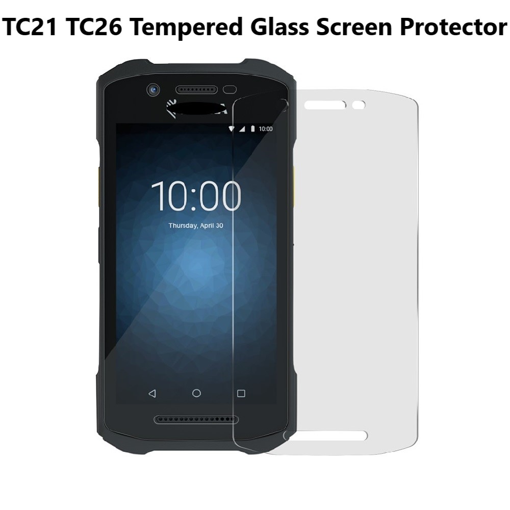 Tempered Glass Protective Film for Symbol Zebra TC21 TC210K TC26, 9H HD Screen Protector