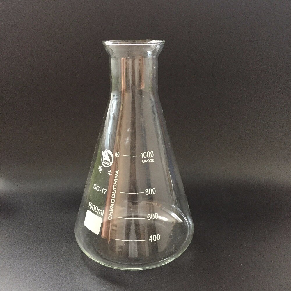 1 Pc 50-2000 Ml Driehoek Glas Trompet Mond Kolf Erlenmeyer Erlenmeyer Labratory Brede Hals kolf