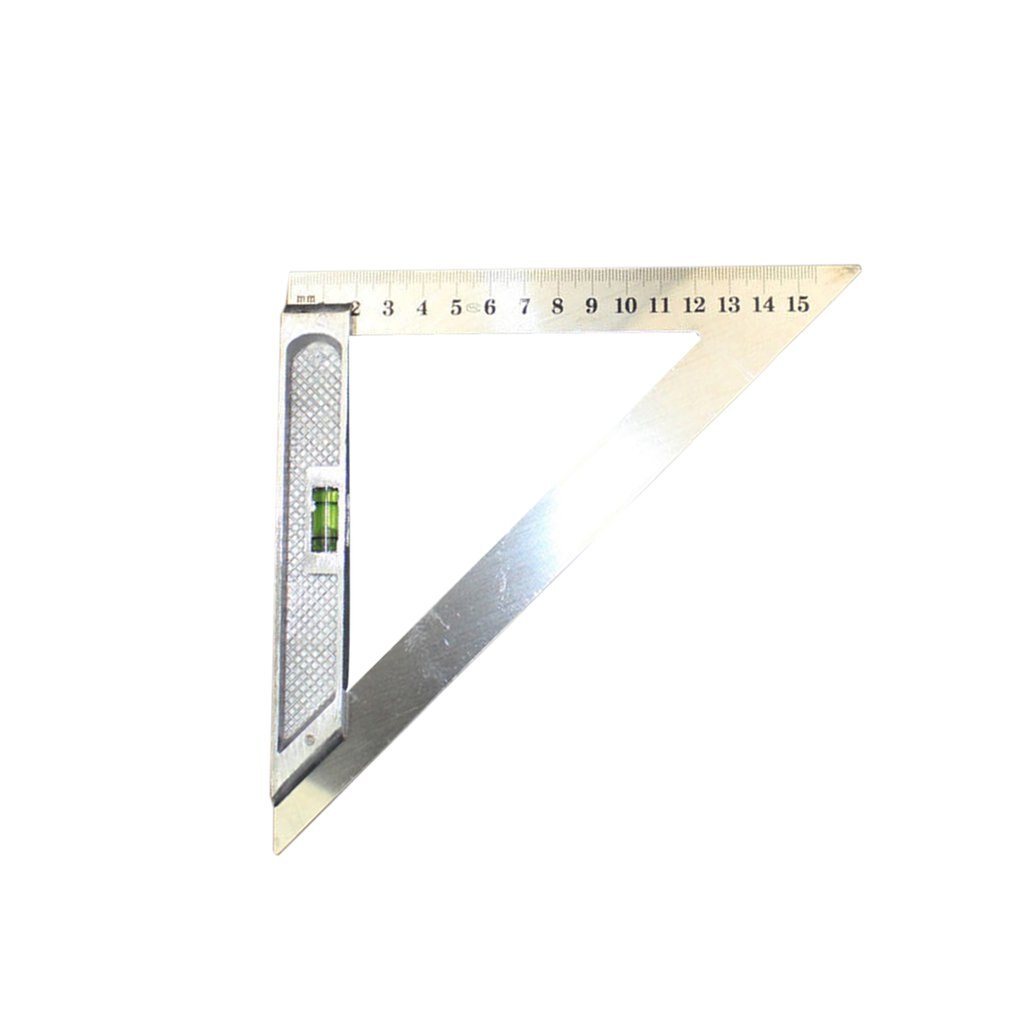 150MM Horizontal Triangle Ruler Triangular Measuring Ruler Triangle Angle Protractor Measuring Tool with Level Bubble