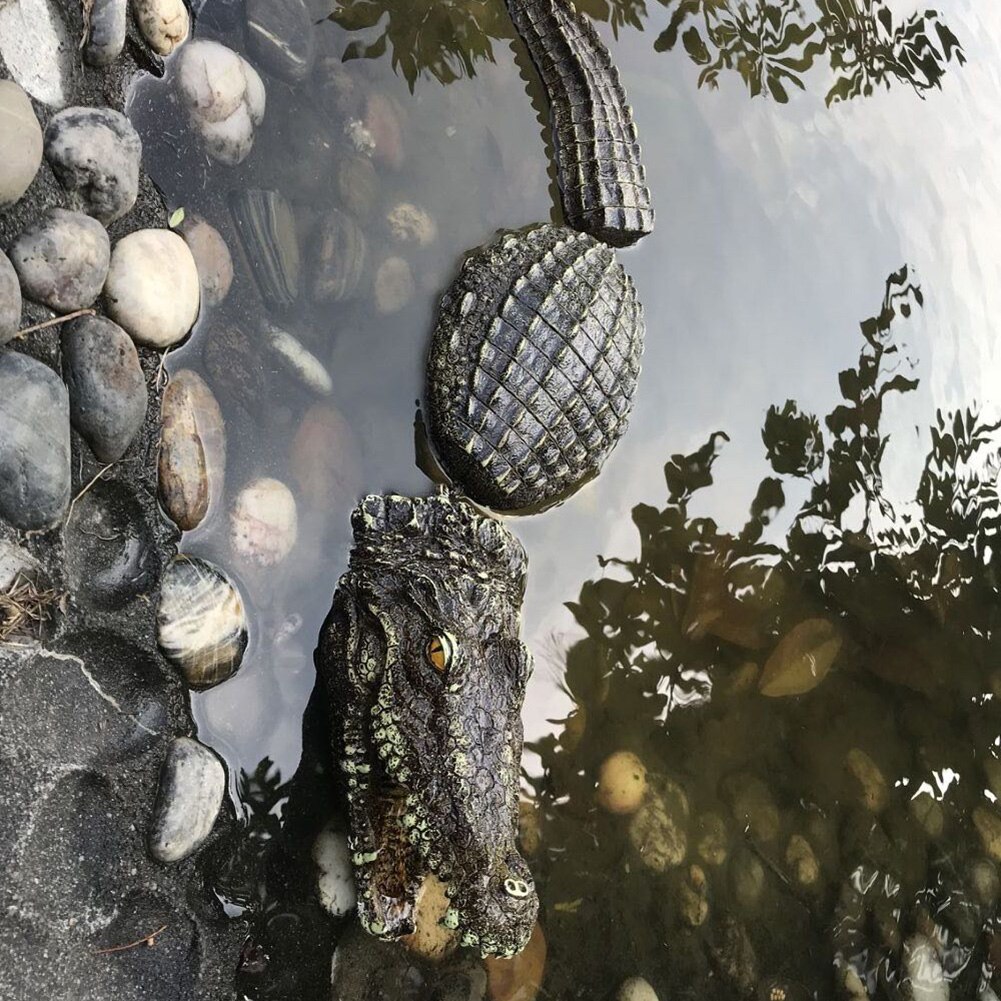3 Stks/set Kunstmatige Drijvende Hars Krokodillen Voor Vijver Water Tuin Decoraties Ornamenten Hfing