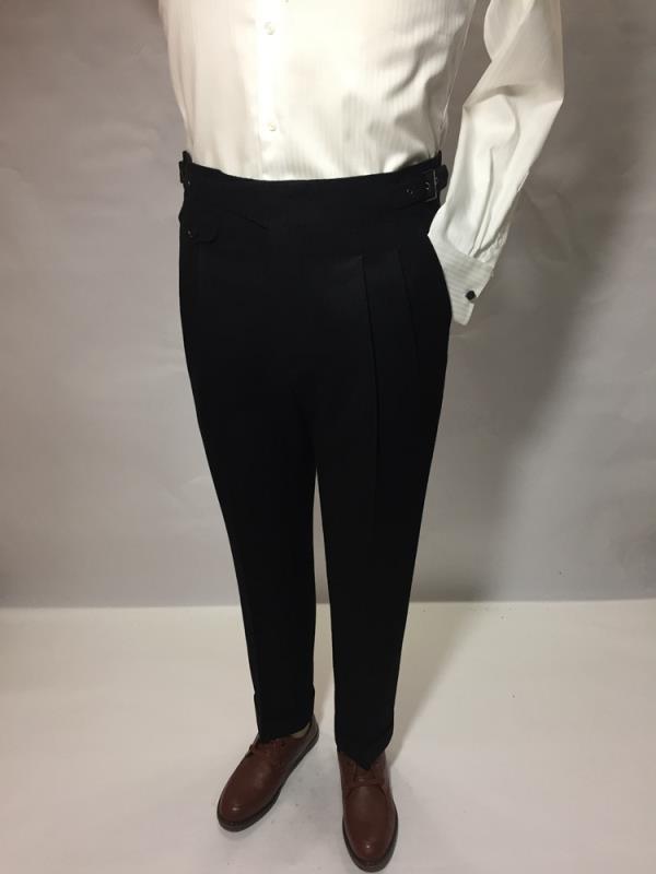 Trousers for Men Wool Tweed Pants Retro Men Trousers Autumn High Waist Pants Gentleman Trousers Suit Male Men&#39;s Clothing