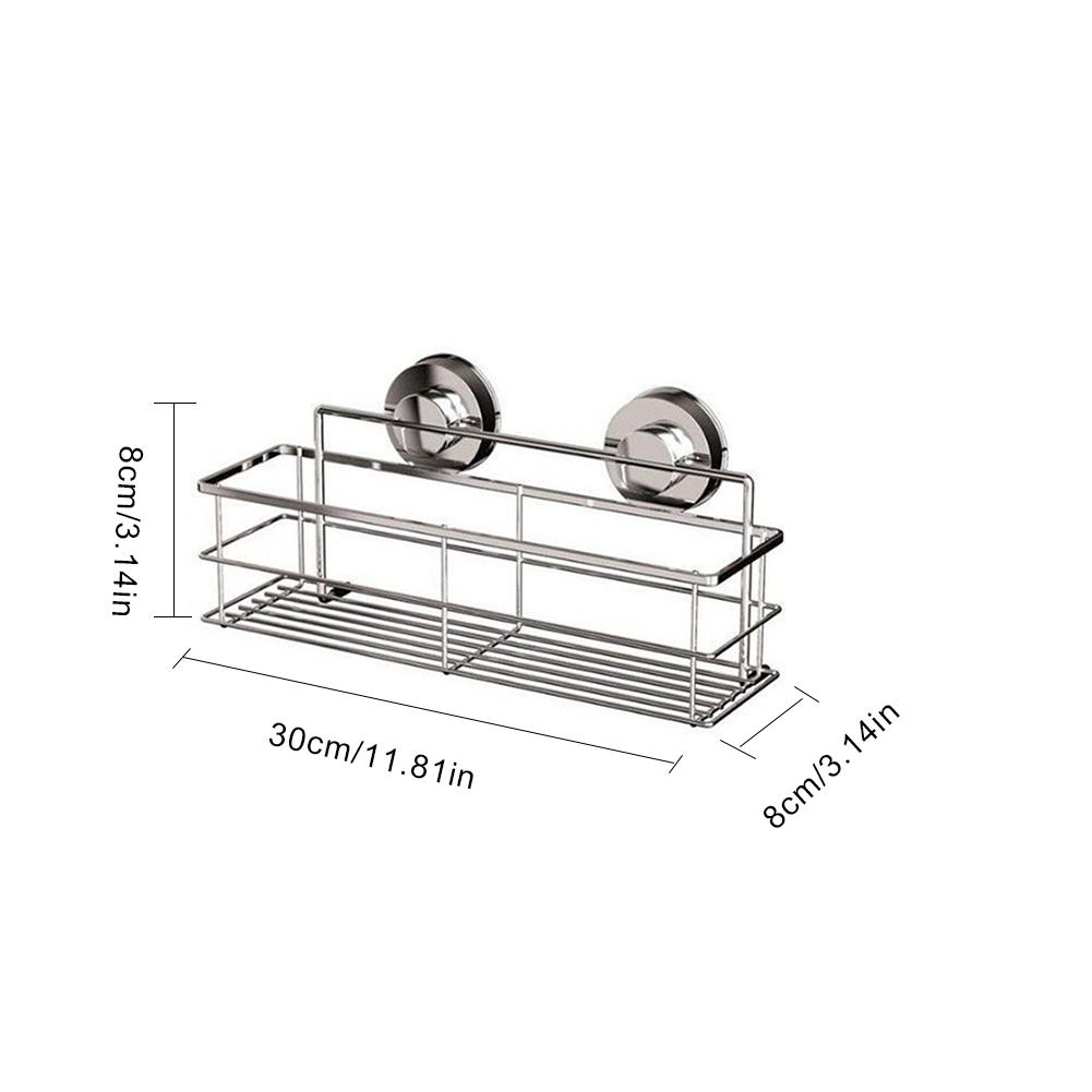 Stainless Steel Storage Rack Holder Wall Mounted Long Shallow Bottle Rack Home Organizer Kitchen Bathroom Toilet Room Shelf: Silver A