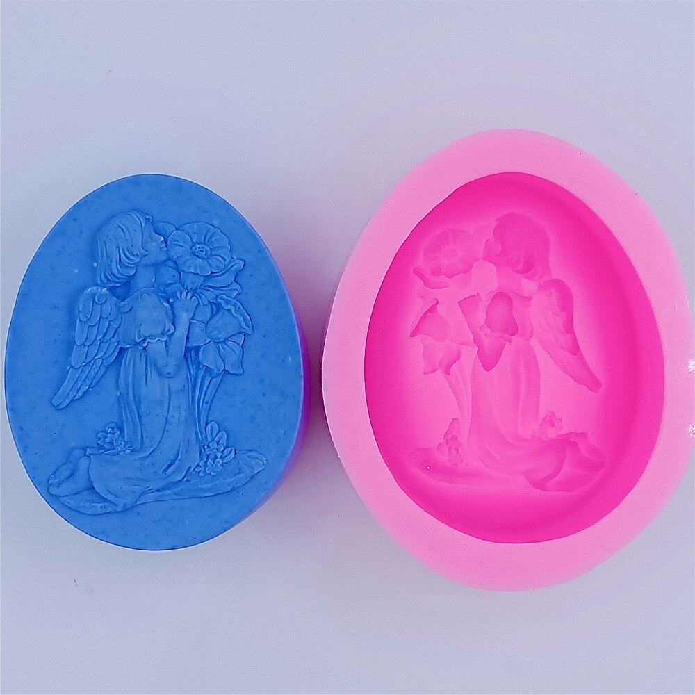 Bloemenengel zeepmal handgemaakte siliconen mal voor het maken van zeep