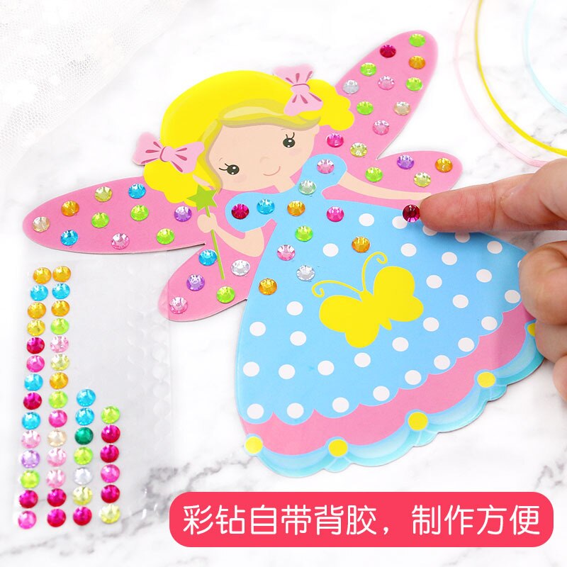 Diamond Fairy Stick craft Princess Stick kindergarten lots arts crafts diy toys Puzzle crafts kids for children's toys girl