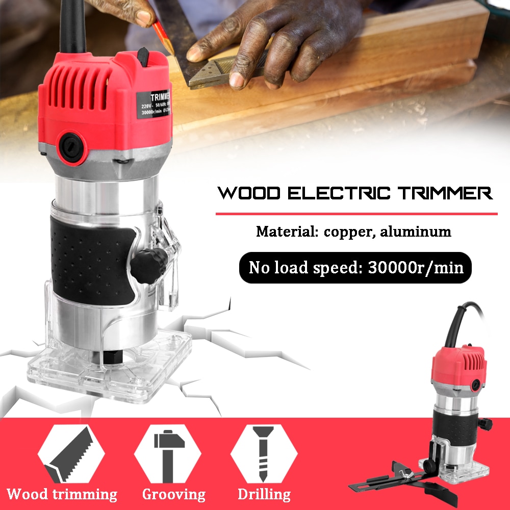 Woodworking Electric Trimming Machine Engraving Electromechanical Wood Milling Slot Machine Copper Motor