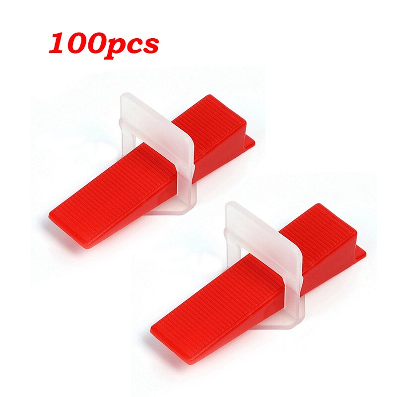 100pcs Wedges Plastic Ceramic Tile Leveling System Tiling Floor Wall Carrelage Spacers Locator Leveler Level Construction Tool