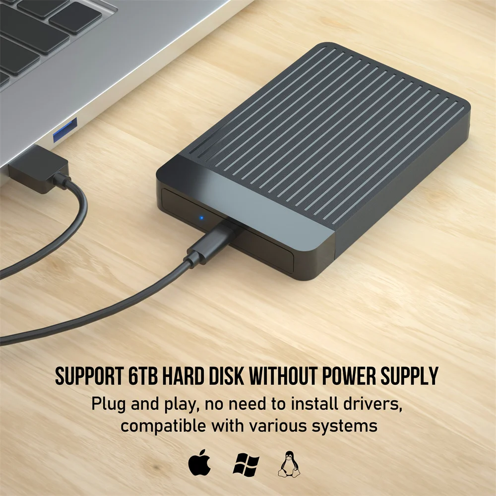 USB 3.0 HDD Enclosure 2.5" Type C Micro Cable External Hard Drive Disk USB 3.1 Case 2.5Inch SSD SATA Box For Notebook PC Adapter