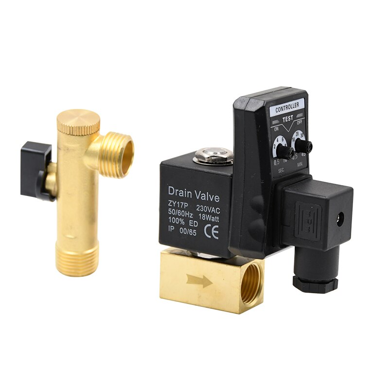 Air Compressor Elektronische Aftapkraan 220V Timer Controller Automatische Gas Opslagtank 4 Punten Magneetventiel OMS-A \-B Oms: Split