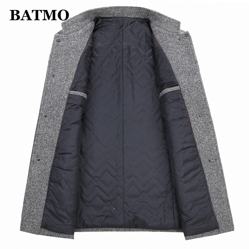 Batmo-trench-coat épais en laine pour hommes, manteau , vestes d'hiver , nouveauté, décontracté